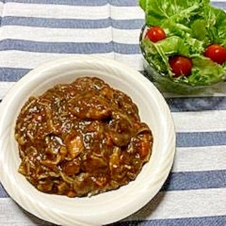 無水レタス入りカレー